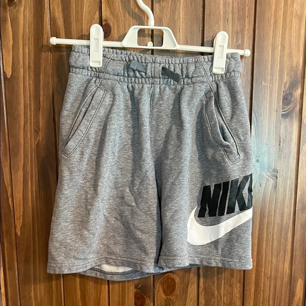 Nike Kids Heather Gray Logo Shorts